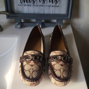 Coach Signature Brown Loafers
